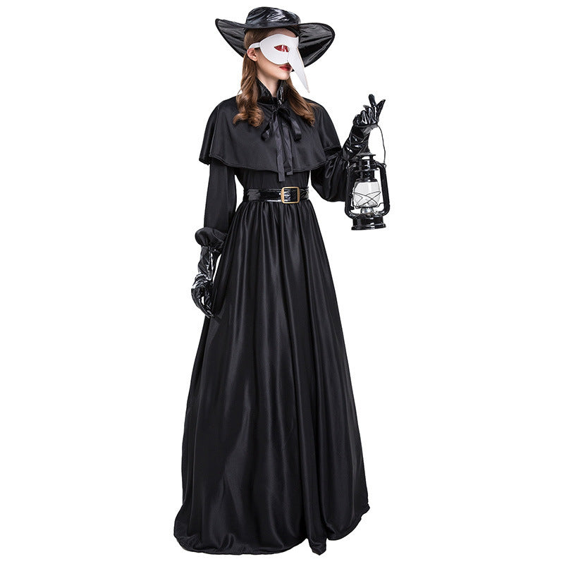 Halloween Medieval Steampunk Plague Doctor Costume – Beak Crow Mask
