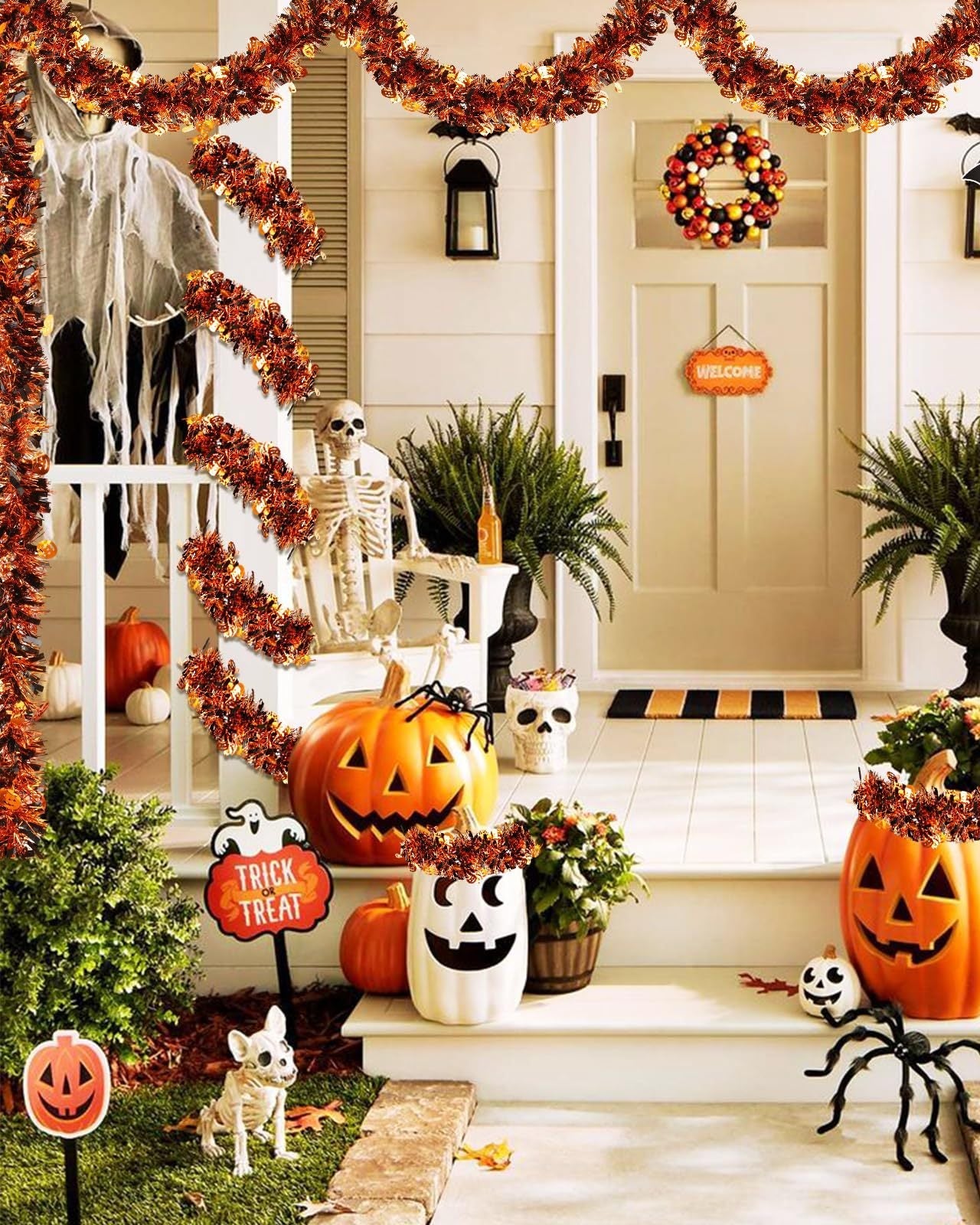 Halloween Metallic Tinsel Twist – 3 Pack, 19.7 ft