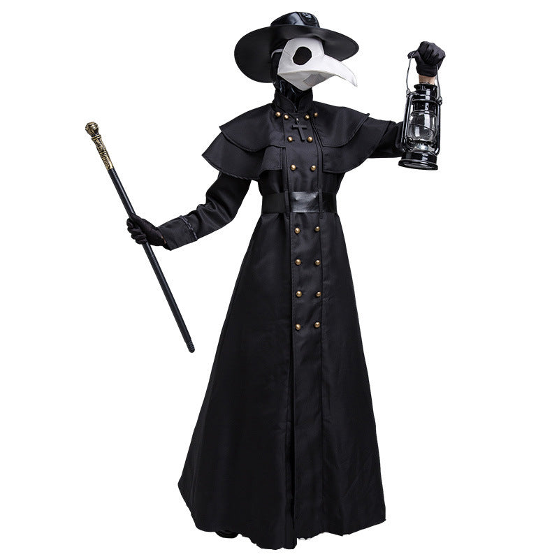 Halloween Medieval Steampunk Plague Doctor Costume – Beak Crow Mask
