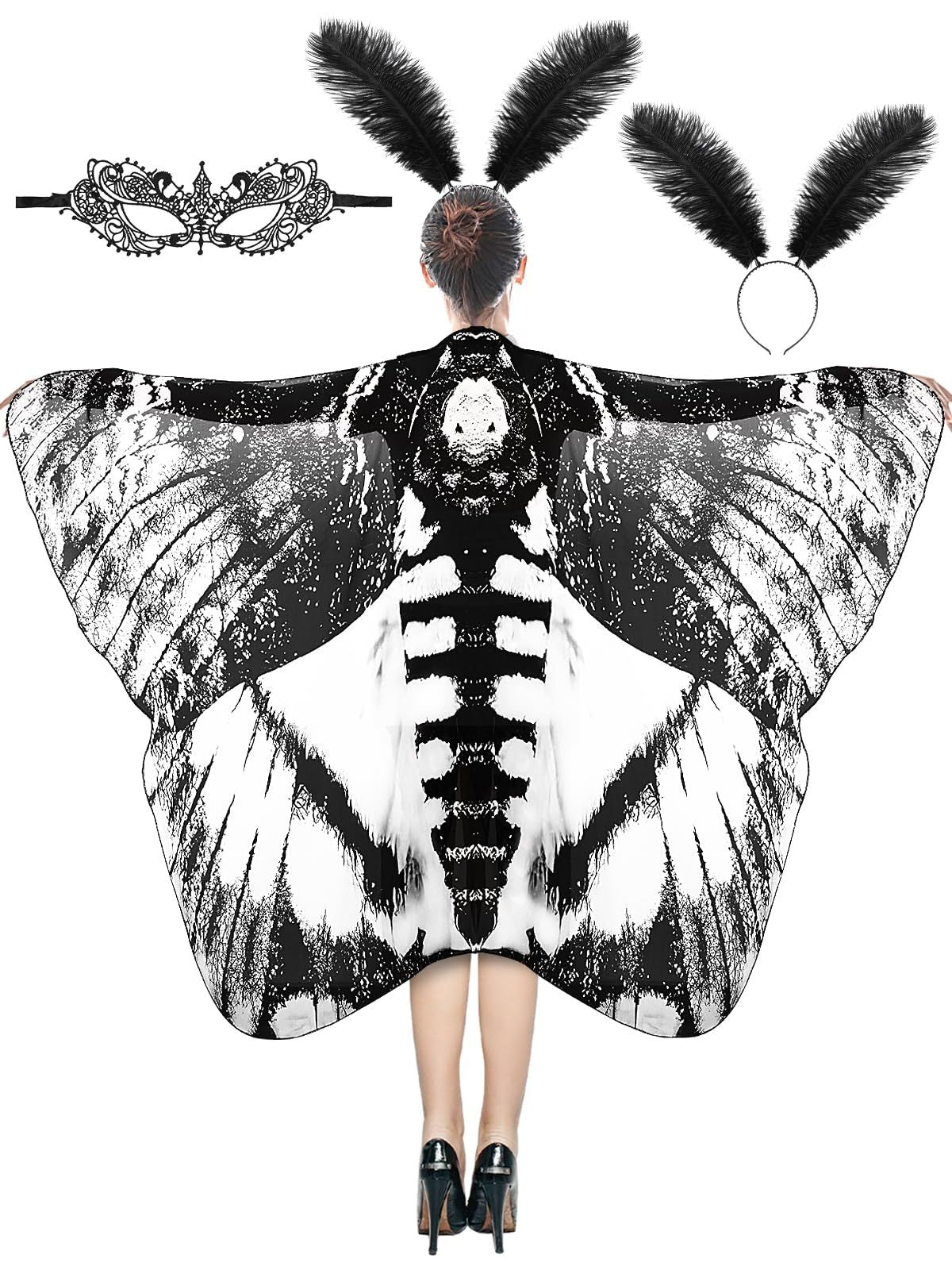 Moth Wings Costume Set – 3 Pcs