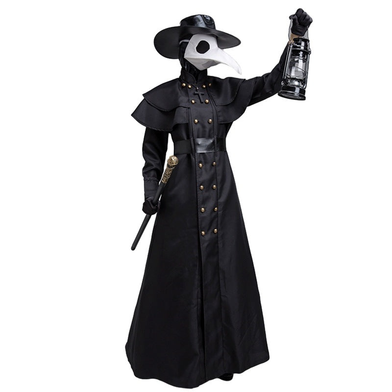 Halloween Medieval Steampunk Plague Doctor Costume – Beak Crow Mask