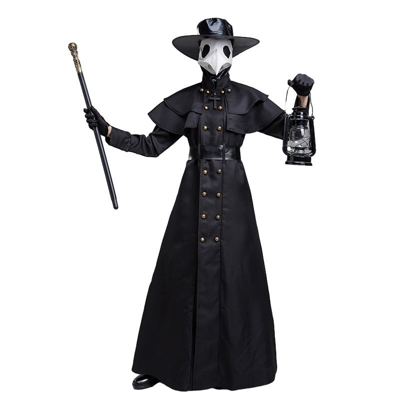 Halloween Medieval Steampunk Plague Doctor Costume – Beak Crow Mask