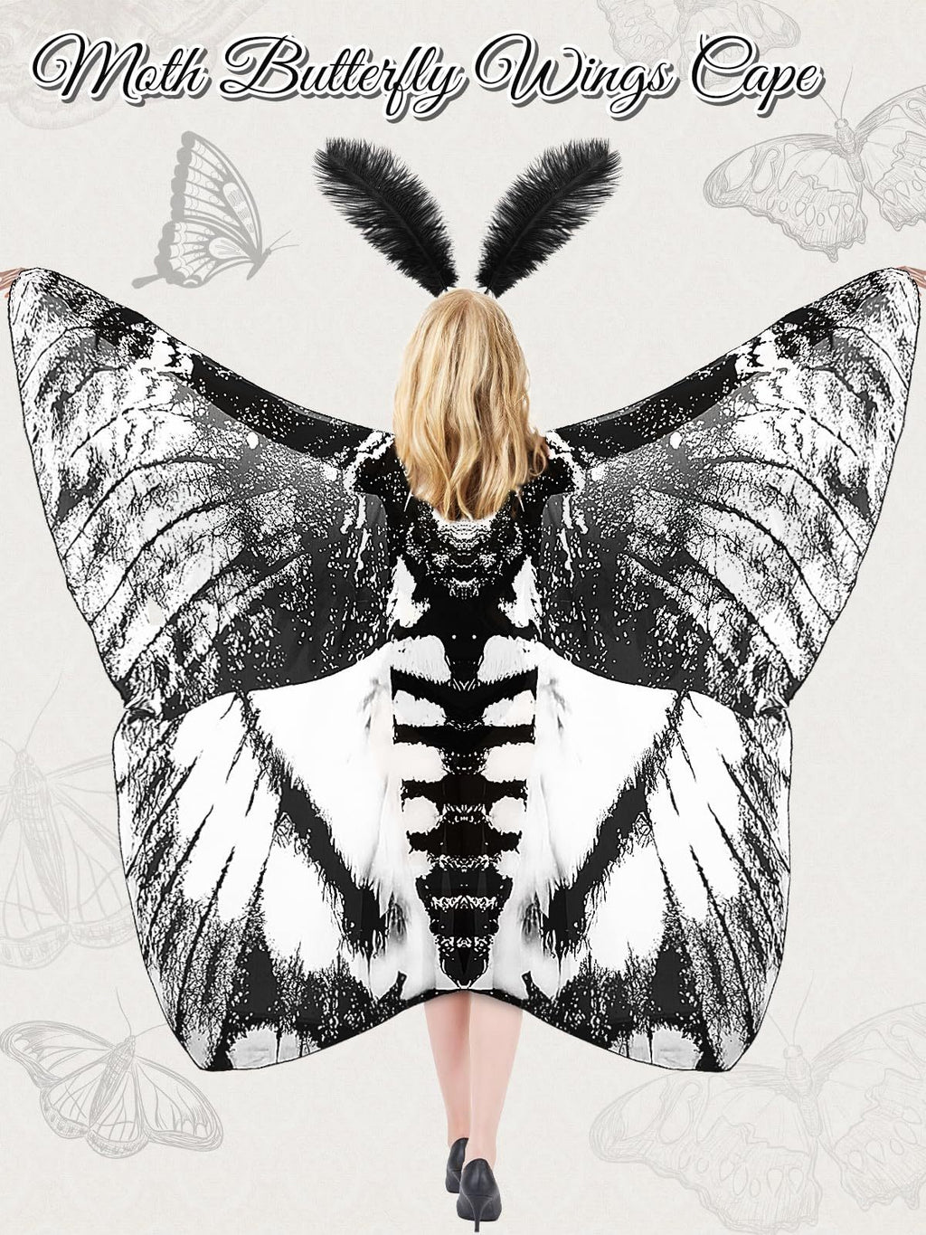 Moth Wings Costume Set – 3 Pcs